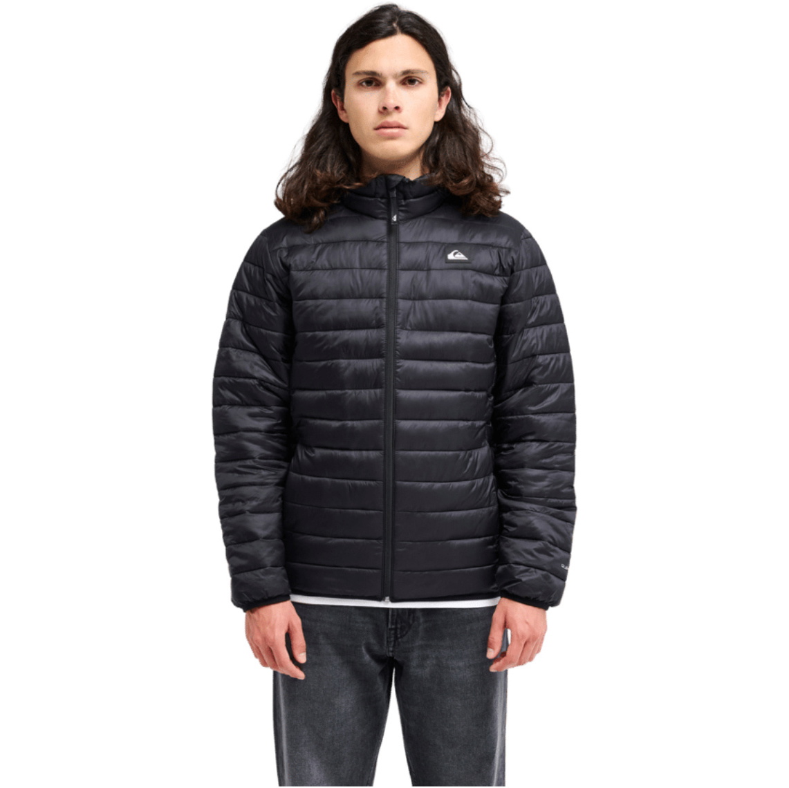 2026 Quiksilver Mens Scaly Quilted Puffer Jacket EQYJK04190 - Black